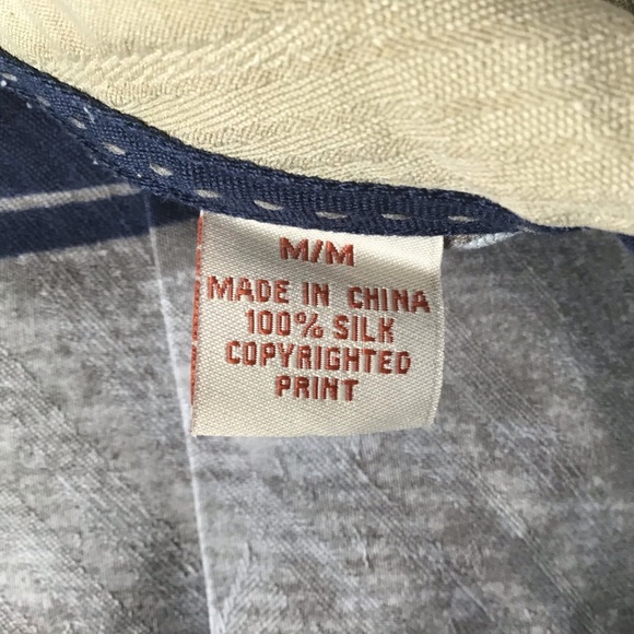 Tommy Bahama Mens Medium Button Up Silk Shirt Geometric Print - Picture 5 of 8